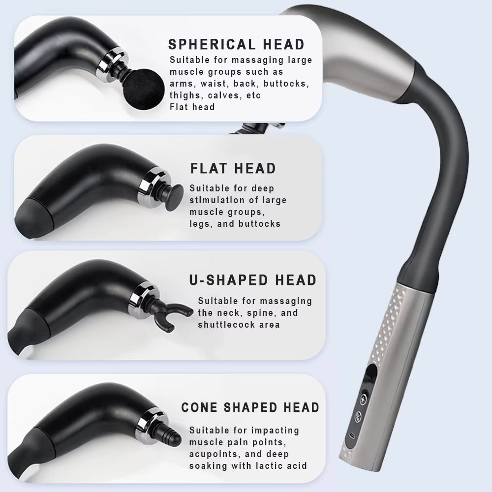 2025 New Smart Fascia Gun Electric Massager Massage Hammer Electric Fascia Gun Home Handheld Hammer Back Artifact Christmas Gift