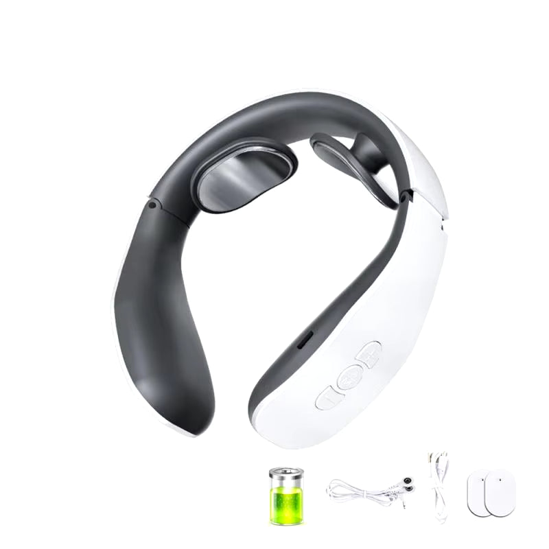Electric Neck and Shoulder Pulse Massager 6 Mode 9 Levels Adjustable Heat Cervical Vertebra Relax Pain Relief Kneading Machine